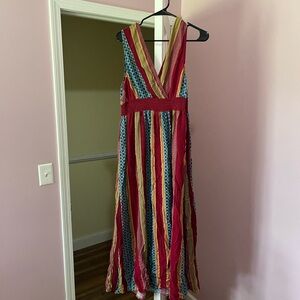 Multicolor Striped Maxi Dress